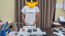 Edarkan Kristal Bening Skala Besar , 140 Gram Polres Konut Bongkar Peredara di Desa Belalo